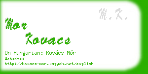 mor kovacs business card